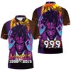 Flaunt Your Pop Neon Style with All Over Print Polo Shirt of Juice Wrld 999