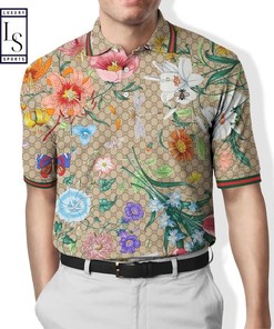 Flaunt Your Style with the Gucci Floral Luxury 3D Polo Shirt