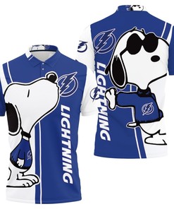 Flaunt your love for Cartoon character Snoopy and the Tampa Bay Lightning with the Snoopy Lover 3DPolo Shirt