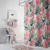 Floral Butterfly Shower Curtain - Colorful Bath Curtain with Optional Bathroom Set or Accessories