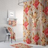 Floral Deer Shower Curtain - Rustic Bath Curtain with Matching Towels and Hand Towels for Nature-Loving Bathroom Decor