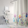 Floral Iris and Wildflower Shower Curtain with Towels, Bath Mat, and Boho Decor for Elegant Bathroom