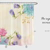 Floral Plant Watercolor Flowers Shower Curtain with Hooks