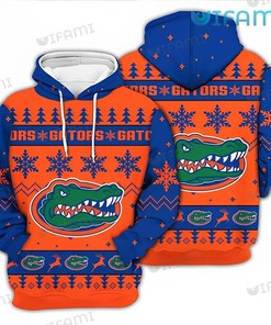 Florida Gators 3D Snowflake Pine Tree Reindeer Logo Hoodie Gift