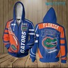 Florida Gators Football on Fire 3D Zip Up Hoodie Perfect for Gator Fans