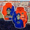 Florida Gators Hoodie 3D All-Over Print US Flag Punisher Skull Gift