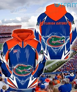 Florida Gators Lightning Logo 3D Hoodie Gift for Gator Fans