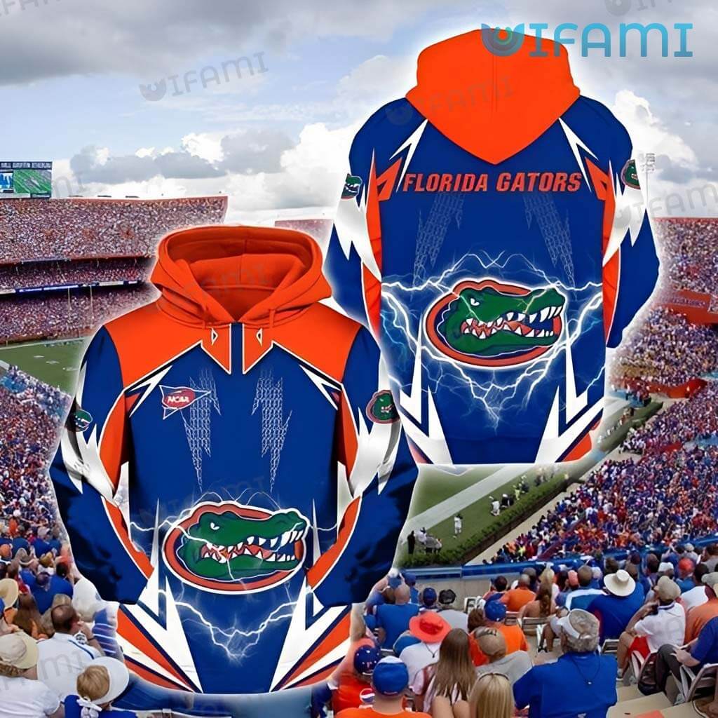 Florida Gators Lightning Logo 3D Hoodie Gift for Gator Fans