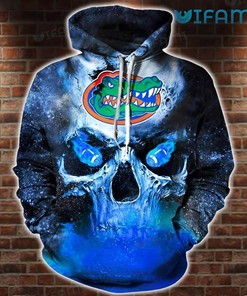 Florida Gators Zip Up Hoodie 3D All-Over Print Skull Galaxy Logo Gift