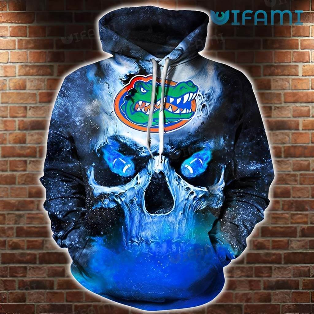 Florida Gators Zip Up Hoodie 3D All-Over Print Skull Galaxy Logo Gift