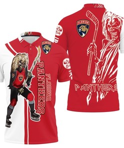 Florida Panthers and Zombie Fans Polo Shirt with 3D All Over Print and Breathable Fabric