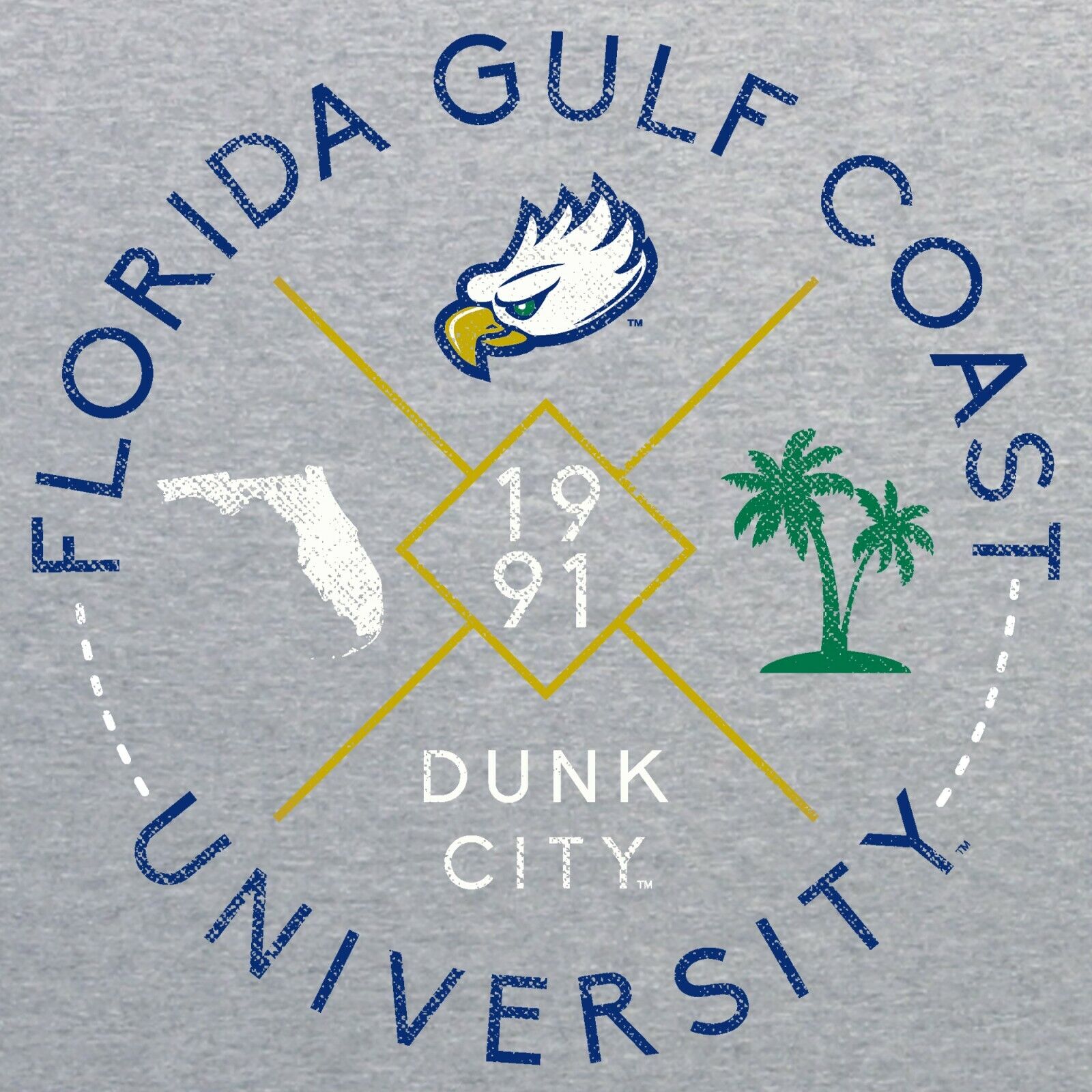 Florida Tech Panthers Distressed Circle Logo Black Shirt, Sweatshirt Hoodie For Fans - Image 2