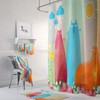 Flossie's Cats FolkNFunky Shower Curtain Set, Optional Towel and Bath Mat Included for Unique Bathroom Decor