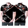 Flowers and Skull Patterned Las Vegas Riders 3D Printed Polo Shirt with All Over Print and T-Shirt Combo
