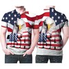 Fly with Pride and Power in USA Eagle American Flag 3D All Over Print Polo Shirt