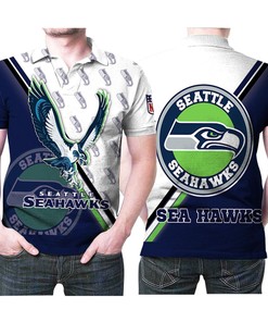 Fly with Seattle Seahawks and their team logo in Personalized 3D All Over Print Polo Shirt for Athleisure