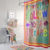 Follow Your Dreams Vibrant Boho Shower Curtain for Inspiring Bathroom Decor