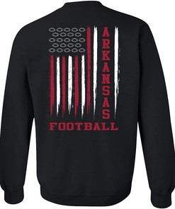 Football Flag American Flag Sports Fan Game Day Tailgating Crewneck Sweatshirt Pullover Ideal For Razorbacks Game Days