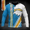 Football NFL All Over Print 3D Hoodie for Los Angeles Chargers Fans