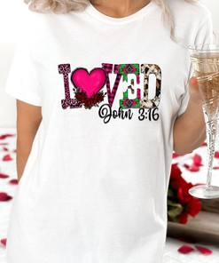 For God So Loved Valentine's Day Tee - Christian Love Shirt