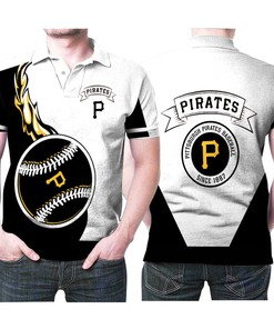 For the Love of Baseball: Pittsburgh Pirates 3D All Over Print Polo Shirt with Team Logo
