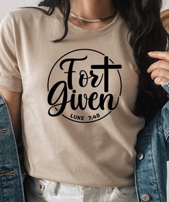 Forgiven Cross Religious Tee - Christian Salvation Shirt