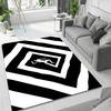 Fractal Spiral Vortex Rug - Modern Custom Area Rug for Home Decoration - A Mesmerizing