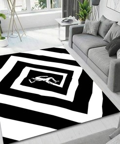 Fractal Spiral Vortex Rug - Modern Custom Area Rug for Home Decoration - A Mesmerizing
