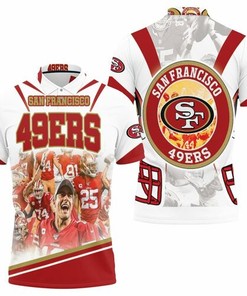 Francisco 49ers Logo NFC West Division Championship and Super Bowl 2021 3D All Over Print Polo Shirt