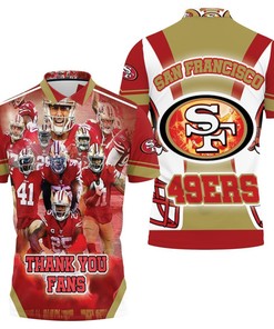 Francisco 49ers Super Bowl 2021 Nfc West Division Thank You Fans Polo Shirt All Over Print Shirt 3d T-shirt
