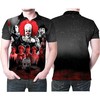 Freddy, Myers and Pennywise: The Horror Classics 3D Print Athleisure Polo Shirt
