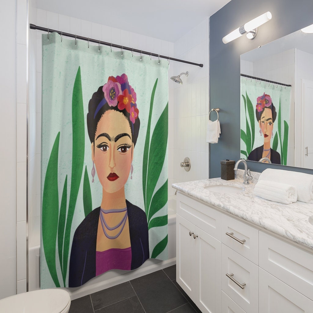 Frida Kahlo Tenda da doccia / Arredo bagno e design, Bellissimo regalo per la casa / Stampa artistica - Image 2