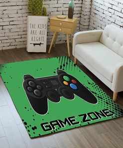 Fun Doormat for Kids' Playroom: Non-Slip Carpet with Customize Name Gaming Rug Design