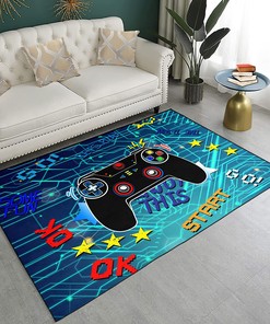 Fun Game Toys Car Play Mat for Bedroom with Personalized Name Cartoon Parking Lot Carpet