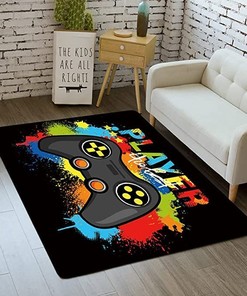 Fun Sweatshirt for Boys: Non-Slip Area Rug with 3D Printed Controller and Gamepad Design