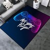 Fun Video Game Area Rug - 3D Printed Living Room Mat with Game Controller Pattern Non-Slip Polyester Decor for Gamer Room