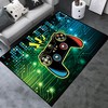 Fun Video Game Area Rug - 3D Printed Living Room Mat with Game Controller PatternNon-Slip Polyester Decor