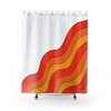 Funky Boho Shower Curtain, Psychedelic 60's 70's Hippie Bathroom Accessory with Groovy Decor