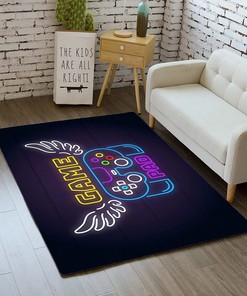 Funky Crewneck Sweatshirt for Boys: Non-Slip Area Rug with 3D Printed Gamepad and Controller Design