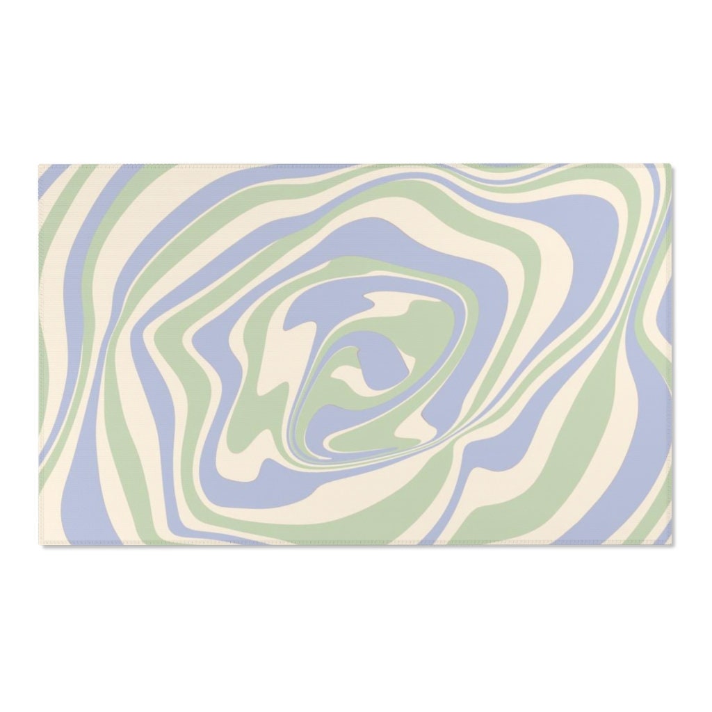 Funky Groovy 70s Style Personalized Retro Rug for Living Room or Apartment - Image 4