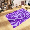 Funky Groovy Retro Rug with Customizable Personalization Option for Chic Living Room or Bedroom