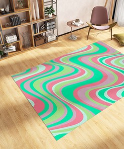 Funky Personalized Area Rug for Modern Chic Living Room or Bedroom Decoration