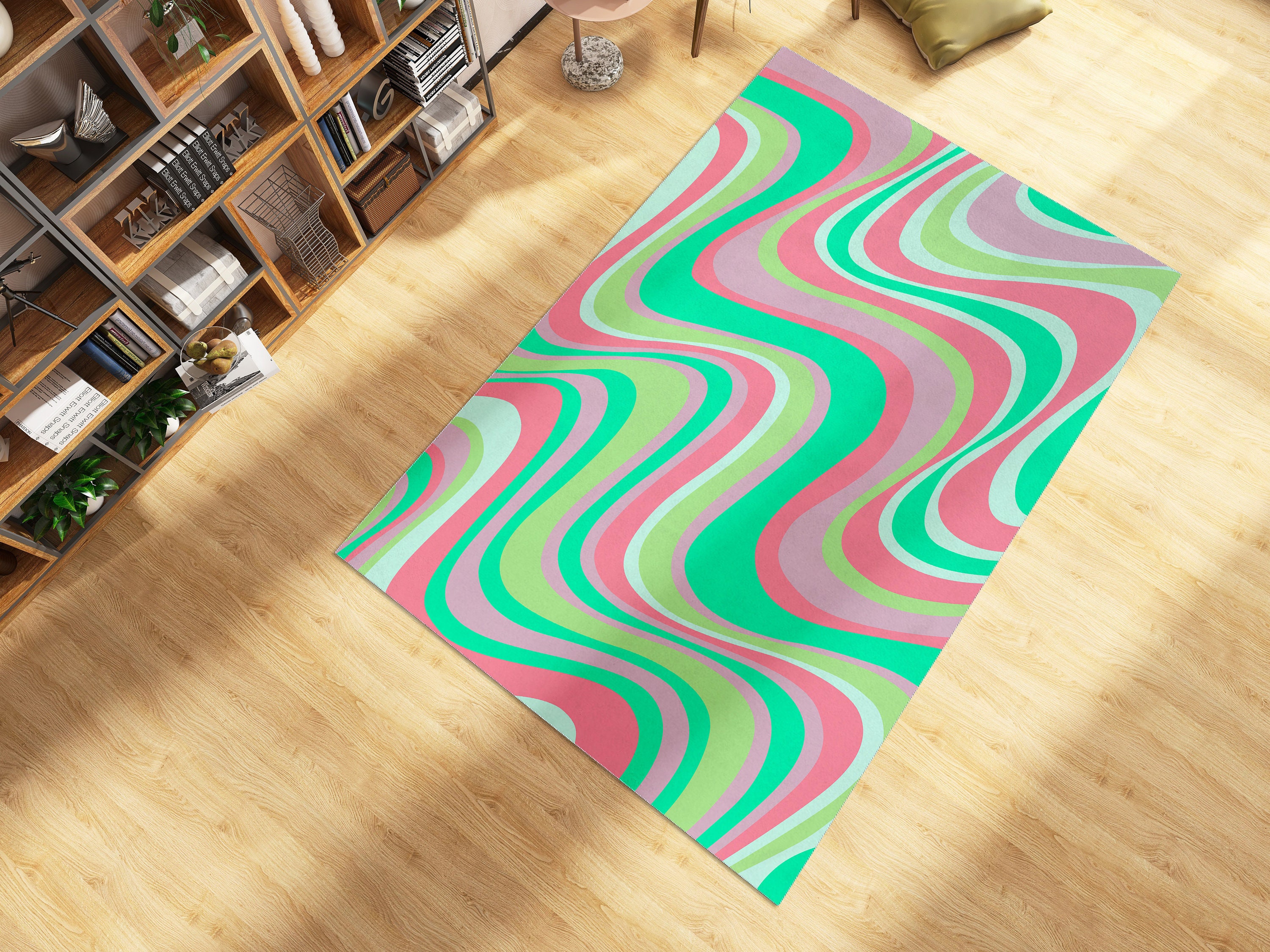 Funky Personalized Area Rug for Modern Chic Living Room or Bedroom Decoration - Image 4