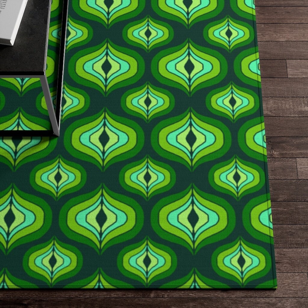 Funky and Cute: Personalized Groovy and Abstract Rug Collection for Home Decor with Style 70s Decor - Image 2