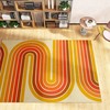 Funky and Groovy 70s Retro Trippy Wavy Hippie Decorative Rug for Living Room and Bedroom
