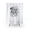 Funny Bathroom Shower Curtain, Nice Butt Humor, Comical Bath Art