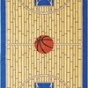 Furnish my Place 695 Basketball Blue Kid Play Area Rug for Playroom, Kindergarten Classroom, and Bathroom