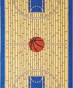 Furnish my Place 695 Basketball Blue Kid Play Area Rug for Playroom, Kindergarten Classroom, and Bathroom
