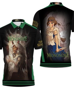 Fuse Fashion and Fantasy with Beautiful Princess Mononoke San with Behind the Mask Design 3D All Over Print Polo Shirt