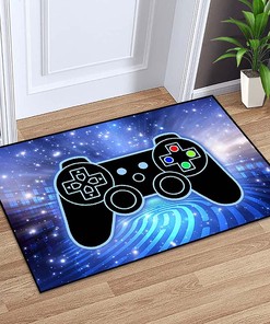 Future Game-themed T-Shirt, Hoodie, and Sweatshirt Area Rugs for Boys' Bedrooms, Starry Sky Design Large Carpets for Living Room Decor